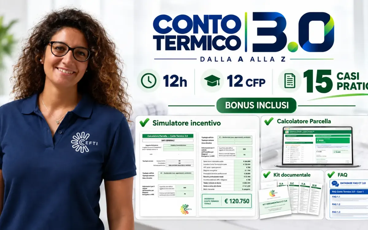 Download Corso Conto Termico 3.0 dalla A alla Z – CEFTI